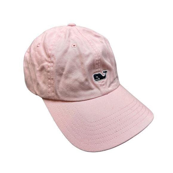 Vineyard Vines Pink Baseball Hat Cap Adjustable Women's Whale Logo Strap Back - Picture 1 of 7